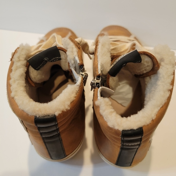 Golden Goose limited edition slide size 40 tan silver white fur lined sherpa - Picture 10 of 10